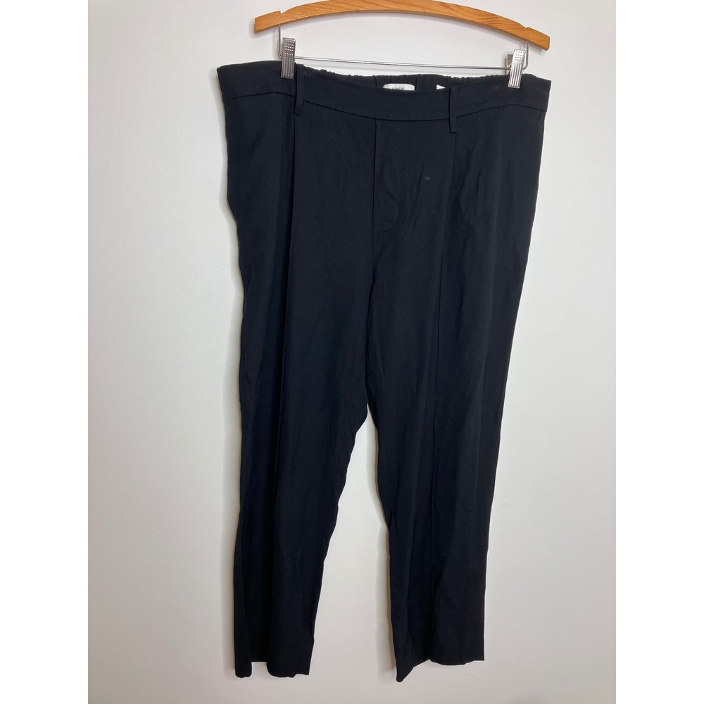 Vince Trousers Women XL Black Excellent Elastic Back Viscose Blend Stretch Pants